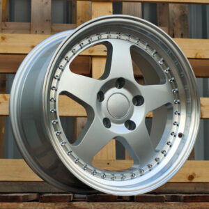 HE750_000000008279 R17x8 5X120 ET 34 72.6 HE750 Silver+Polished Lip (SP) For BMW (P1)