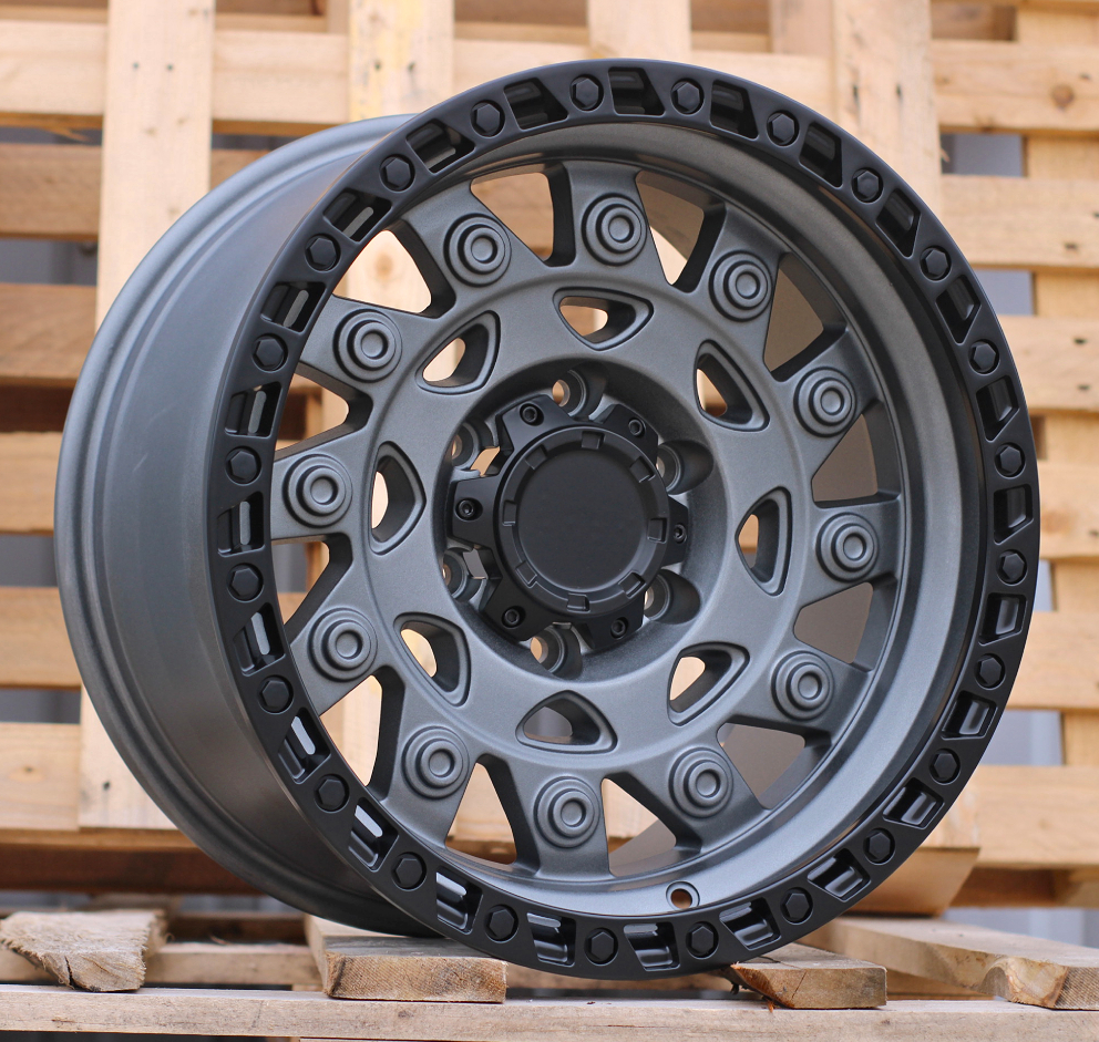 R17x9 6X139.7 ET 0 110.1 H974D Gun Metal+Matt Lip (GMML) For 4X4 (Z5) (FUEL Style)