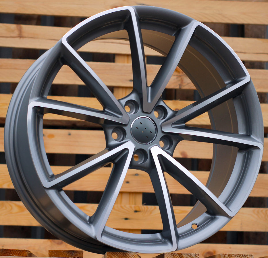 R17x7.5 5X112 ET 42 66.5 BK703 Grey Polished Half Matt (MGHM) For AUD (L1) ((AKC 75 Eur))