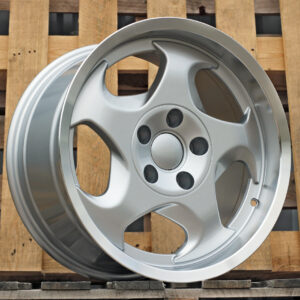 B2418_000000008324 R17x8 5X120 ET 15 74.1 B2418 Silver+Polished Lip (SP) For BMW (Z1) (Front Left)