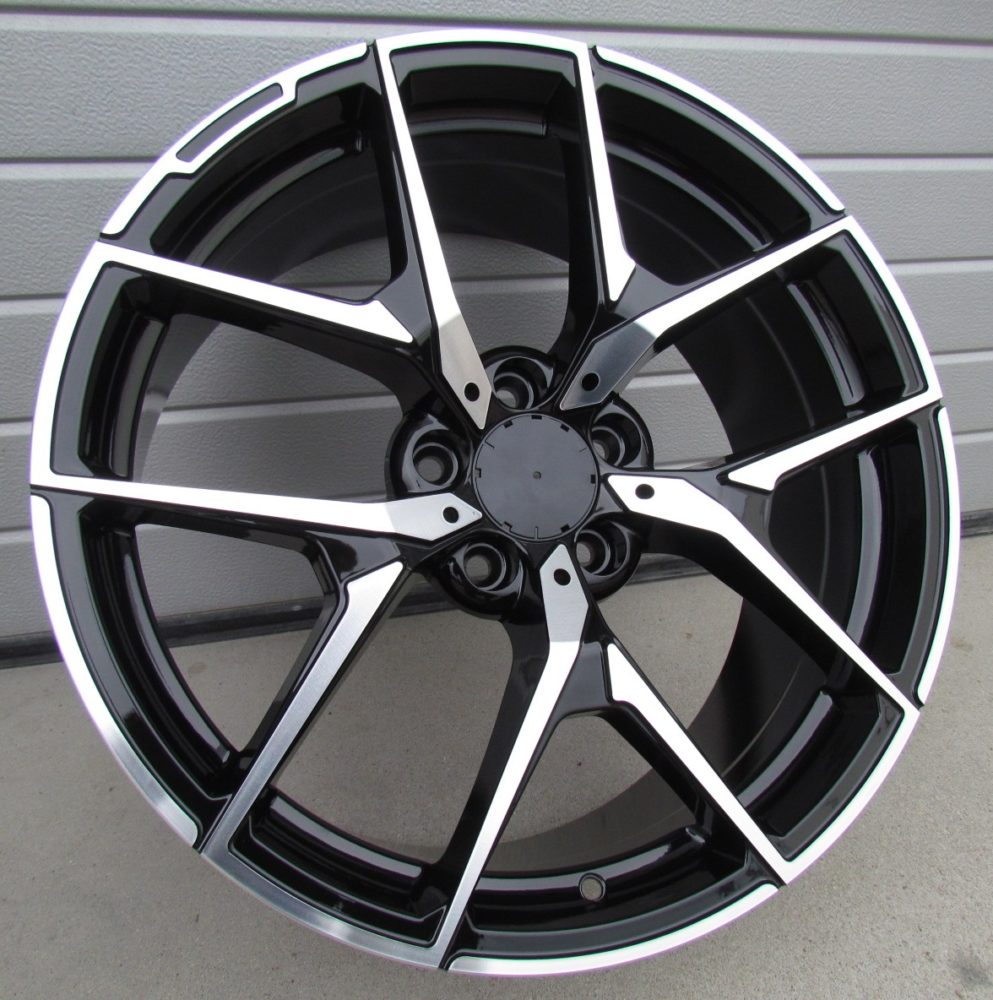 R18x8.5 5X112 ET 43 66.6 XE137 (BY1225) Black Polished (MB) For MER (Z2)