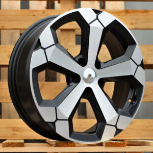 Y1274_000000007472 R18x6.5 5X114.3 ET 32 66.1 Y1274 Black Polished Half Matt (MBHM) For DACIA (R) (NEW Model)