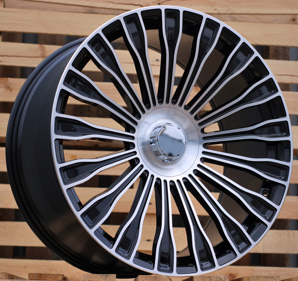 R21x10 5X112 ET 43 66.6 TX226 Black Polished (MB) For MER (K7) (FORGED (Rear+Front))