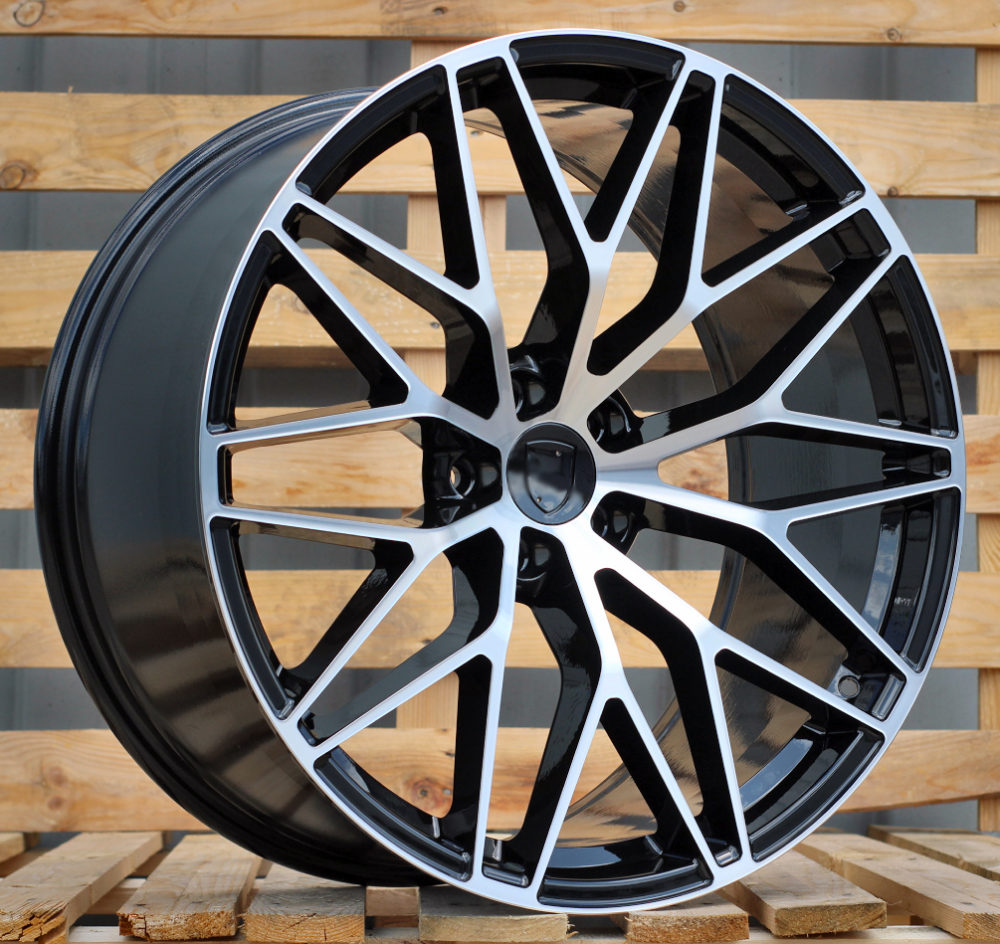 R20x10.5 5X130 ET 64 71.6 3S1067 (H3082F) Black Polished (MB) For PORCH (K8) (HYBRID FORGED)