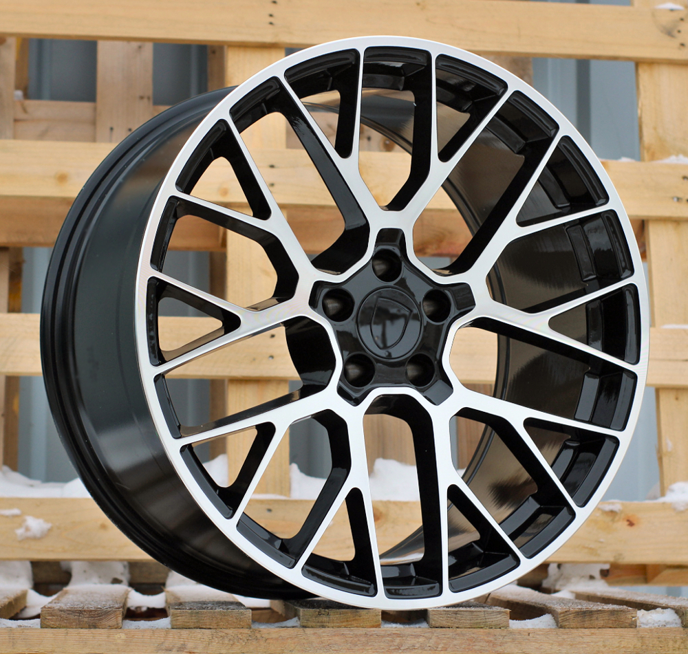 R20x9 5X112 ET 26 66.5 BK998 Black Polished (MB) For PORCH (Z7) (Rear+Front)