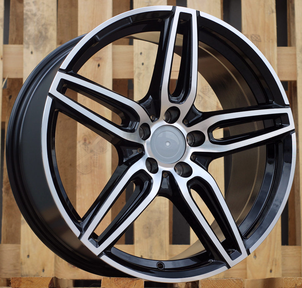 R18x8 5X112 ET 43 66.6 XE225 (BK5434) Black Polished (MB) For MER (K2+P)
