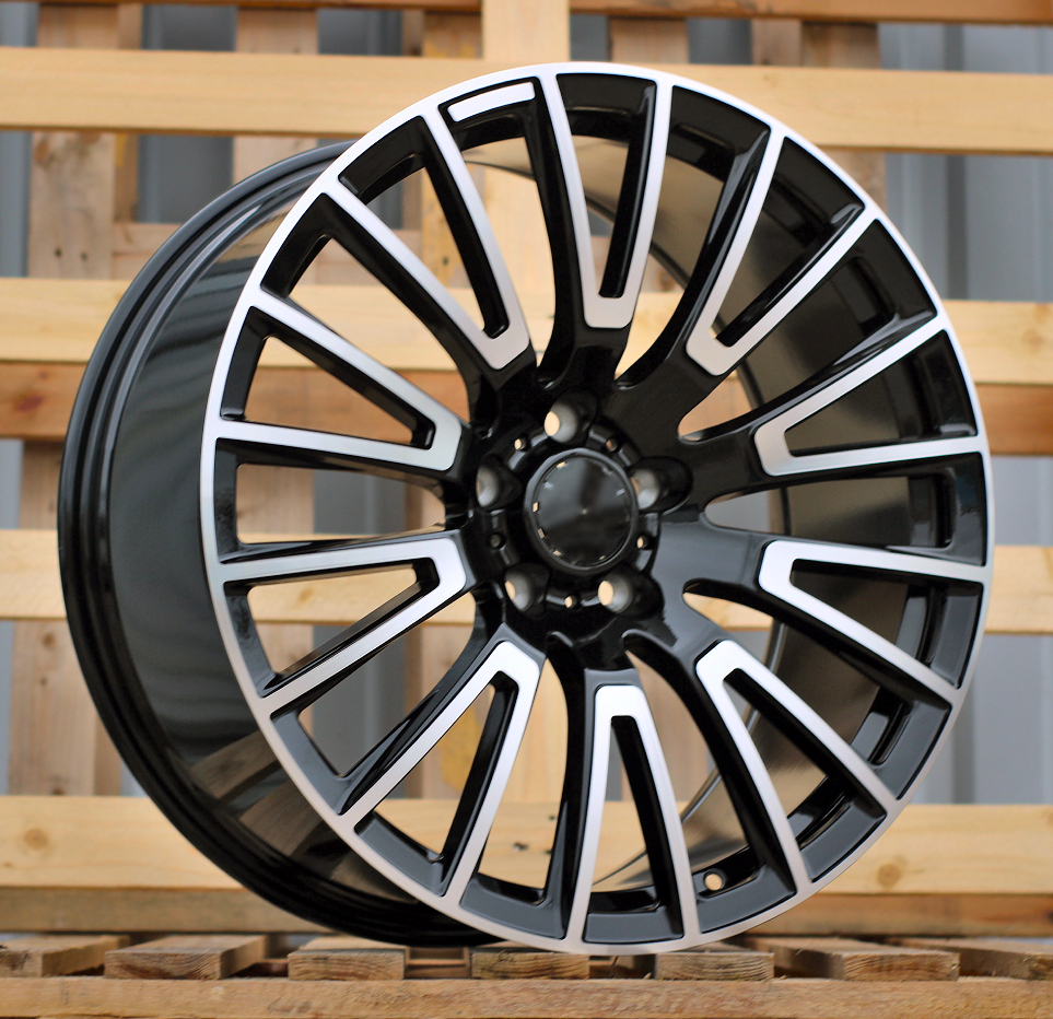 R22x10 5X130 ET 36 84.1 F1070 (FBX349) Black Polished (MB) For MER (M+P2+P1) (HYBRID FORGED)