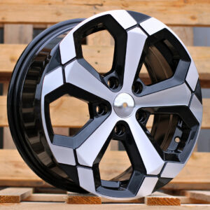 R16x6.5 5X114.3 ET 33 66.1 Y1274 Black Polished (MB) For DACIA (K2+P+R) (NEW Model)