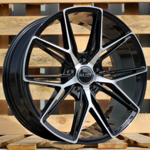 R18x8 5X110 ET 28 65.1 HX043 Black Polished (MB) For HAXER (K4)