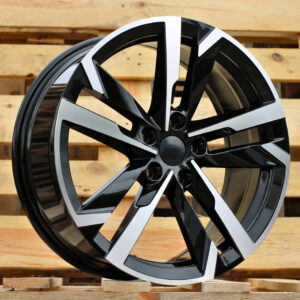 R17x7 5X100 ET 39 57.1 FBX254 Black Polished (MB) For SKODA (Z3) (HYBRID FORGED)