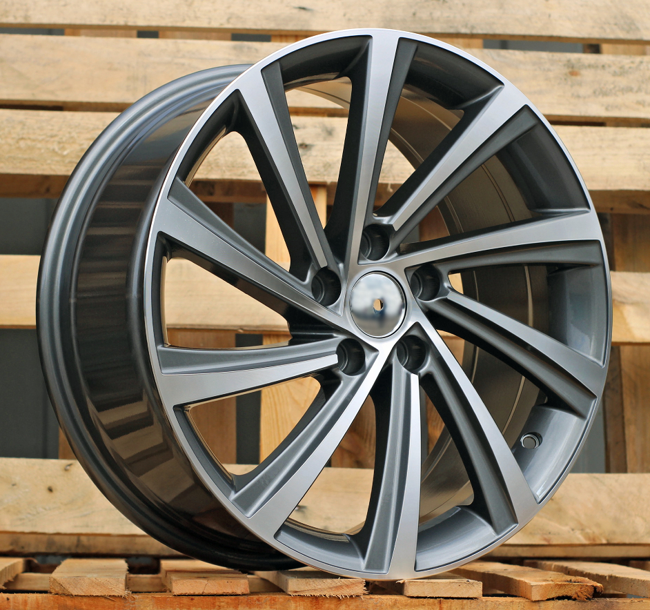 R18x8 5X112 ET 45 57.1 D2403 Grey Polished (MG) For SKODA (Z1) (New Model)