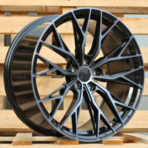HX042_000000009334 R18x8 5X112 ET 40 66.5 HX042 (IN0387) Black+Tinted Face (BLTF) For HAXER (Z7)
