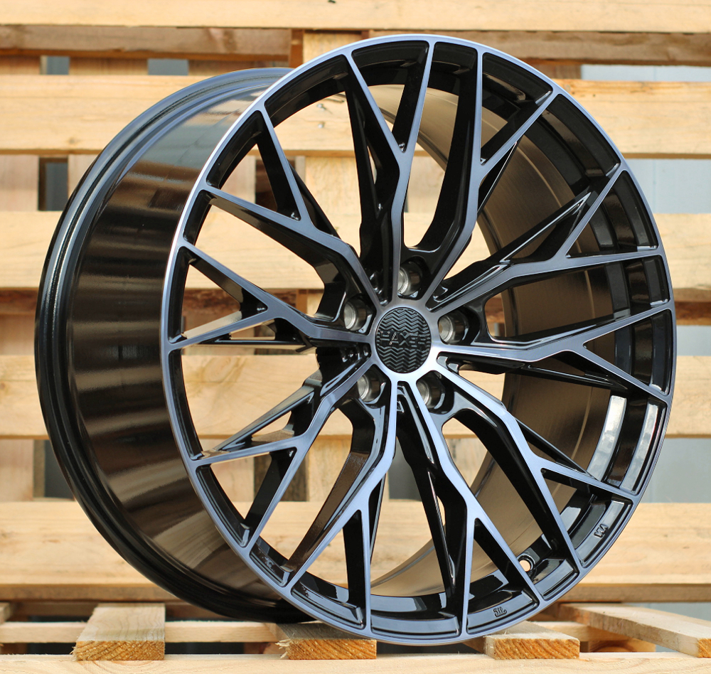 R18x8 5X112 ET 40 66.5 HX042 (IN0387) Black+Tinted Face (BLTF) For HAXER (Z7)
