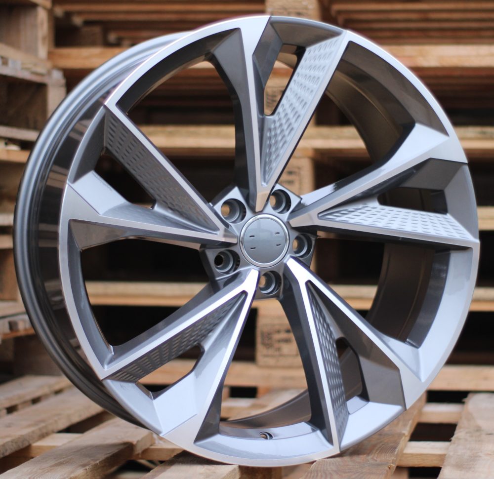 R18x8 5X112 ET 31 66.5 B1566 (FBX008) Grey Polished (MG) For AUD (Z6) (HYBRID FORGED)