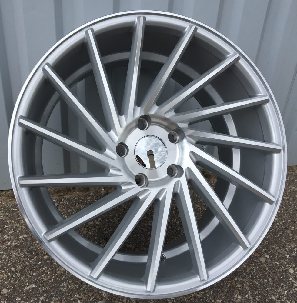 R19x8.5 5X120 ET 33 72.6 LU589 (M7L) Machined Silver (MS) For RACIN (K7) ((AKC 60 Eur) Style Vossen (Left side))