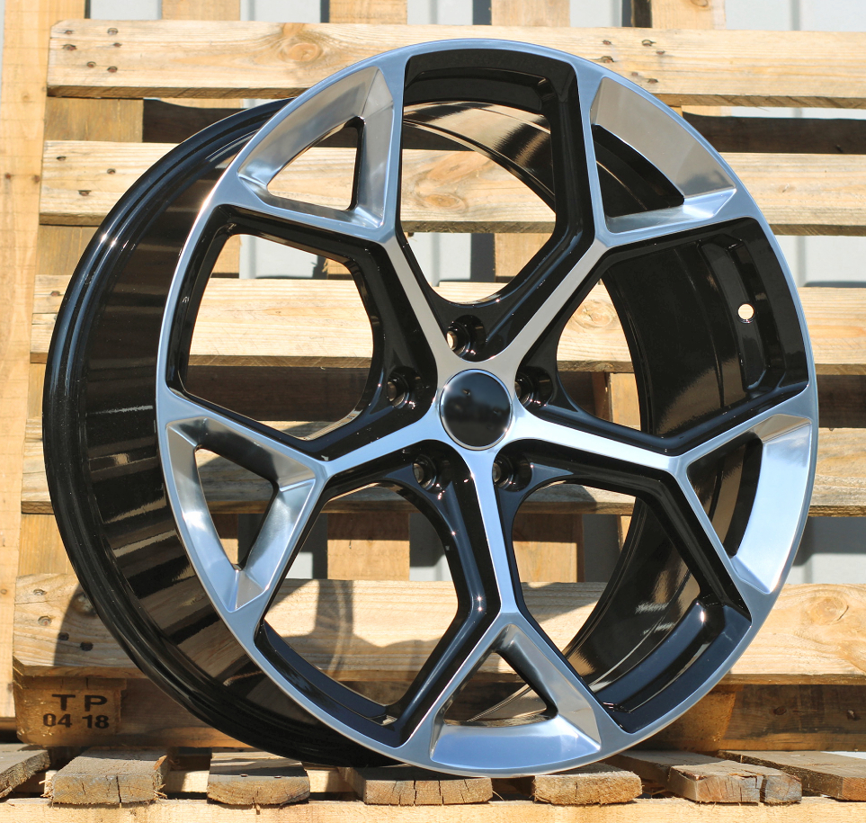 R19x8.5 5X112 ET 32 66.5 I5598 (FBX112) Silver+Black (SIBL) For AUD (Z5) (HYBRID FORGED Mirror Spokes)