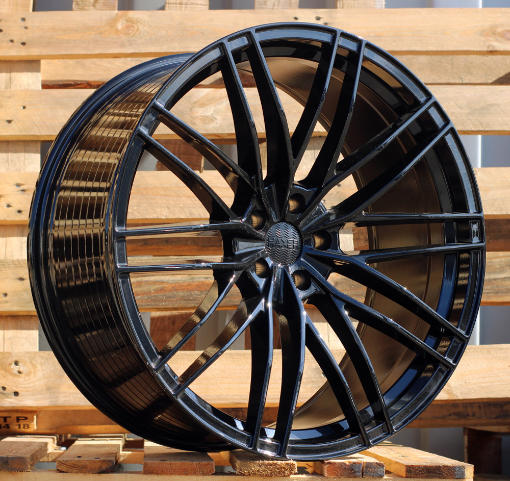 R19x8.5 5X112 ET 30 66.5 F1995 (YF0417) Black (BL) For AUD (K7) (HYBRID FORGED ABT Style)