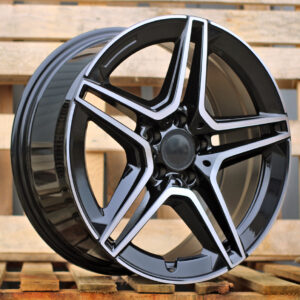FBX142_000000010451 R17x7.5 5X112 ET 40 66.6 FBX142 (H3067F) Black Polished (MB) For MER (Z4) (HYBRID FORGED)