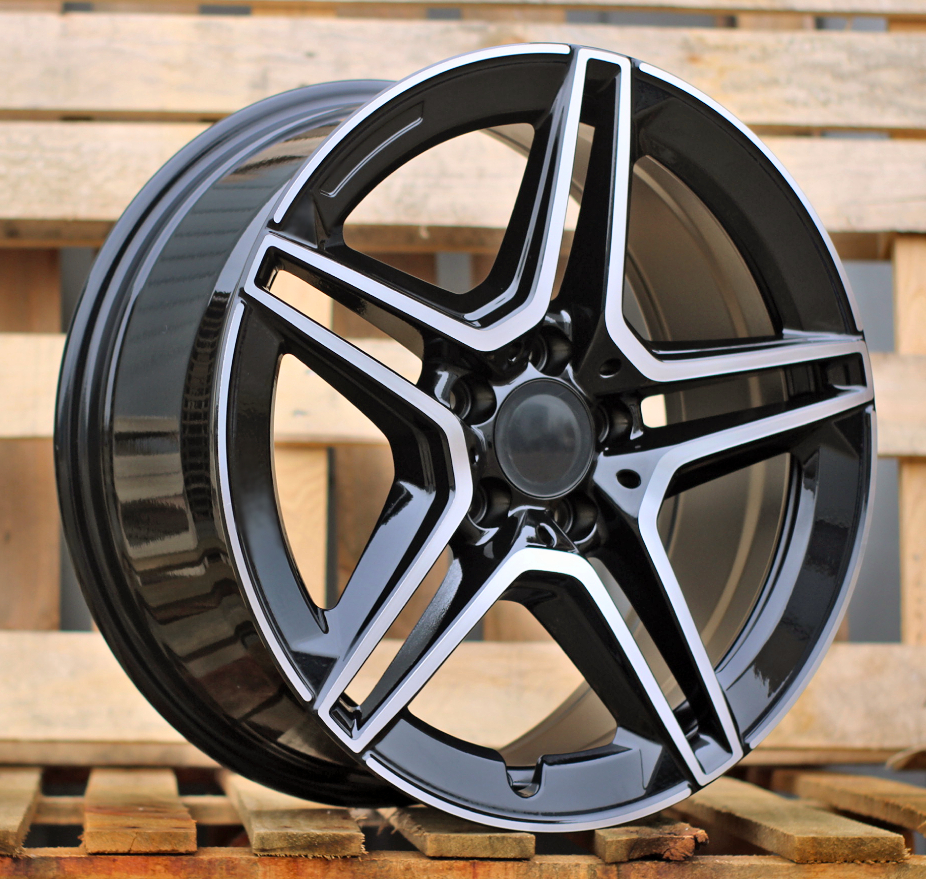R17x7.5 5X112 ET 40 66.6 FBX142 (H3067F) Black Polished (MB) For MER (Z4) (HYBRID FORGED)