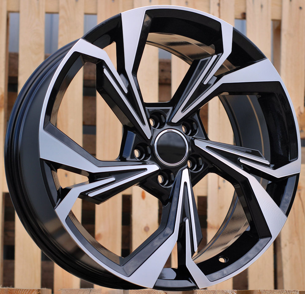 R18x8 5X112 ET 34 66.5 B5893 (IN5534) Black Polished (MB) For AUD (Z6+K8)