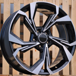 R18x8 5X112 ET 40 66.5 B5893 Black Polished (MB) For AUD (Z7)