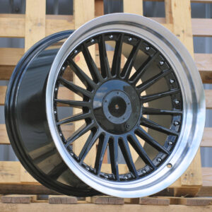 B1803_000000008177 R18x10 5X120 ET 15 74.1 B1803 Black+Polished Lip (BLPL) For BMW (Z6) (ALPINA Style Rear+Front)