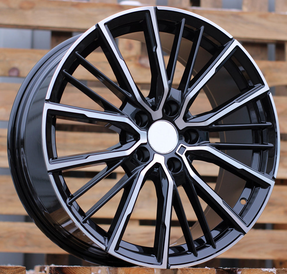 R18x8 5X112 ET 50 66.6 A5824 (IN3612F) Black Polished (MB) For BMW (M) (HYBRID FORGED)