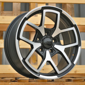 FBX373_000000008518 R18x8 5X127 ET 35 71.5 FBX373 Black Polished Half Matt (MBHM) For JEEP (Z4) (HYBRID FORGED)