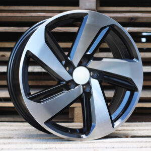 XE271_000000002433 R17x7.5 5X100 ET 45 57.1 XE271 (BK5503) Black Polished (MB) For VW (P) ((AKC 65 Eur))