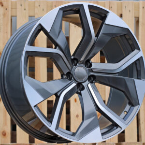 R20x9 5X112 ET 25 66.5 B1637 (H3059F) Grey Polished (MG) For AUD (K8) (Q7/Q8 HYBRID FORGED)