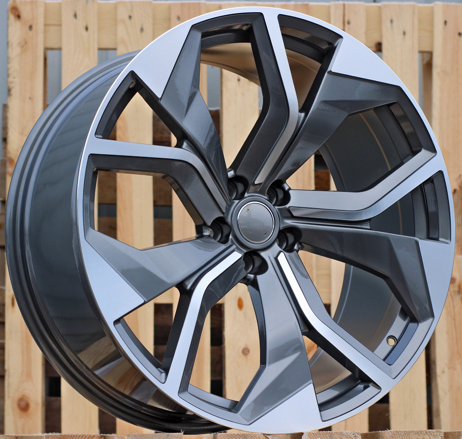 R20x9 5X112 ET 25 66.5 B1637 (H3059F) Grey Polished (MG) For AUD (K8) (Q7/Q8 HYBRID FORGED)