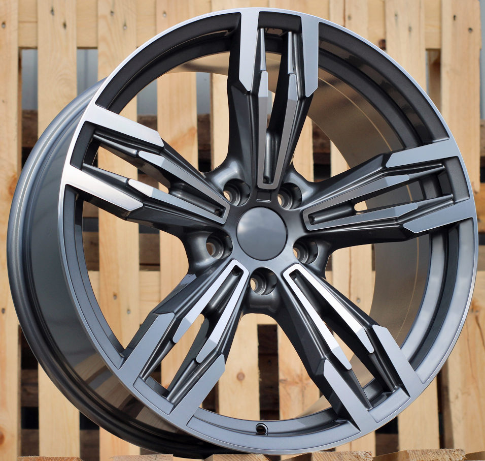 R17x8 5X120 ET 34 72.6 BY983 Grey Polished+Powder Coating (MGPC) For BMW (R+P)