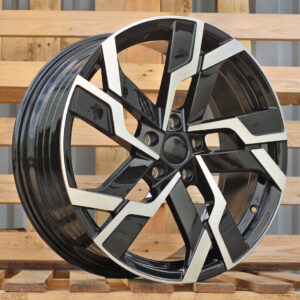 YF5696_000000006046 R19x8 5X112 ET 41 57.1 YF5696 Black Polished (MB) For SKODA (Z6) (HYBRID FORGED)