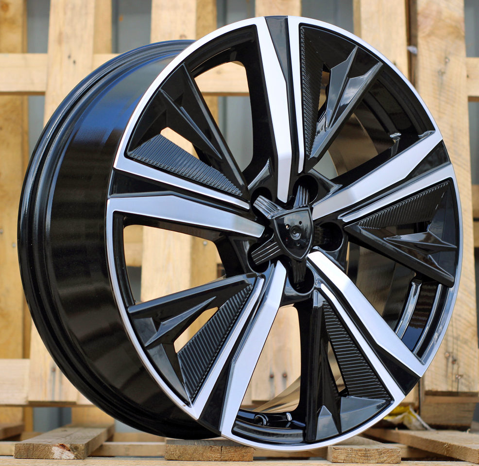 R16x6.5 5X108 ET 40 65.1 Y1187 (YF5668) Black Polished (MB) For PEUG (K8) (HYBRID FORGED)