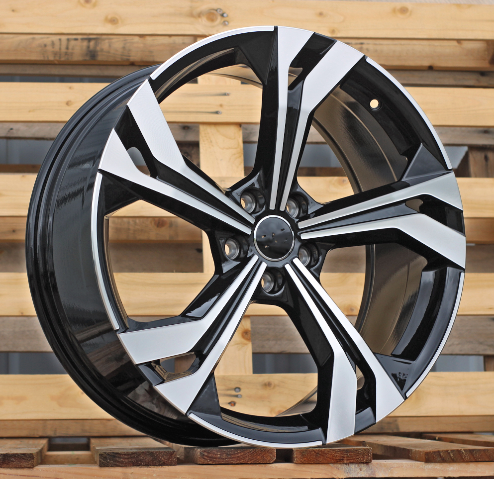 R20x8.5 5X112 ET 36 66.5 B5873 Black Polished (MB) For AUD (K2+Z7)