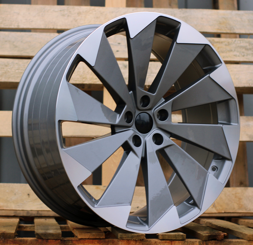 R21x8.5 5X112 ET 40 57.1 I1141 Grey Polished (MG) For SKODA (K7) ((AKC 150 Eur)Enyaq (Front+Rear))