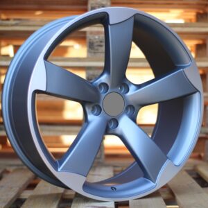 BK217_000000004879 R18x8 5X112 ET 45 66.5 BK217 (IN5069) Grey Polished Half Matt (MGHM) For AUD (P1+Z5)