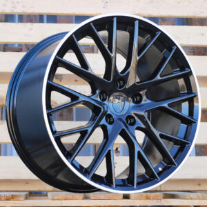 B5541_000000000286 R21x11.5 5X130 ET 62 71.6 B5541 Black+Polished Lip (BLPL) For PORCH (K4+M) (Black Shining+PL Rear+Front)