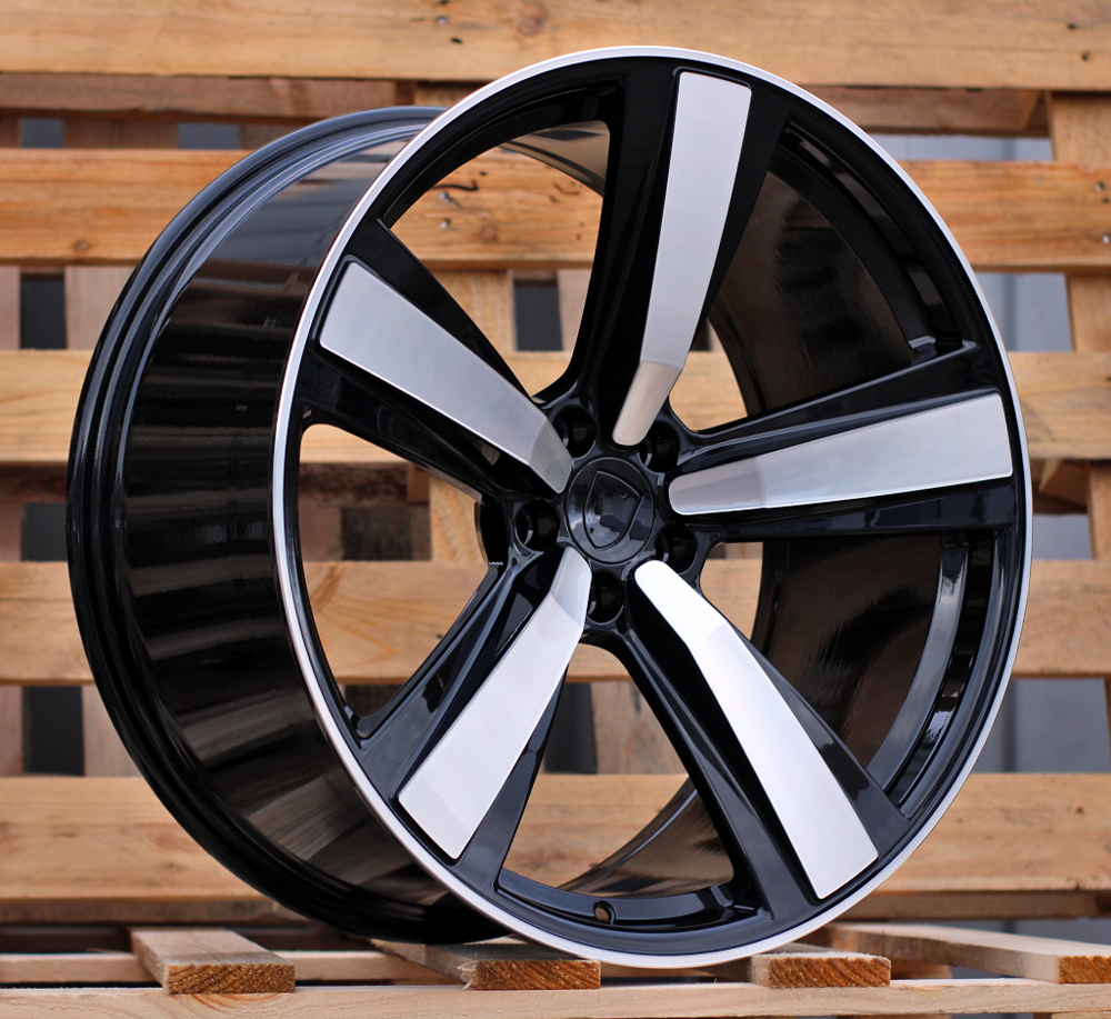 R21x9.5 5X112 ET 26 66.5 3S1239 Black Polished (MB) For PORCH (K4) (HYBRID FORGED (Rear+Front))