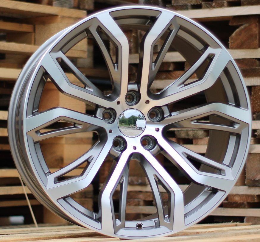 R20x10 5X120 ET 40 74.1 5040 (FR528) Grey Polished (MG) For BMW (P) (Rear+Front)