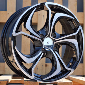 R15x6.5 4X100 ET 40 60.1 BY980 (LU1235) Black Polished (MB) For RACIN (Z5)