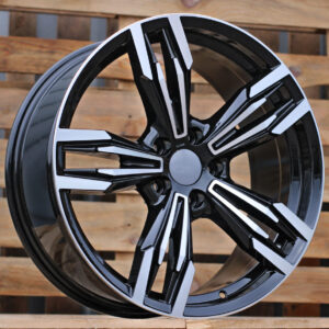 R17x8 5X120 ET 20 74.1 BY983 (BK5730) Black Polished (MB) For BMW (L6+R)