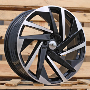 FBX170_000000002177 R17x7 5X112 ET 40 57.1 FBX170 Black Polished (MB) For VW (P2) (HYBRID FORGED)