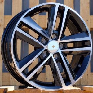 R15x6 5X100 ET 40 57.1 SW110 Black Polished (MB) For VW (P1)