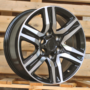 H718F_000000001022 R17x7.5 6X139.7 ET 25 106.1 H718F Black Polished (MB) For TOYOT (K7) (HYBRID FORGED)