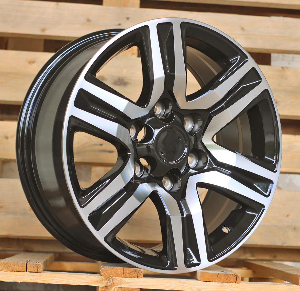 R17x7.5 6X139.7 ET 25 106.1 H718F Black Polished (MB) For TOYOT (K7) (HYBRID FORGED)