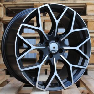 B1449_000000001687 R16x5.5 4X100 ET 30 60.1 B1449 Black Polished Half Matt (MBHM) For SMART (P+Z2) (HAXER Front+Rear)