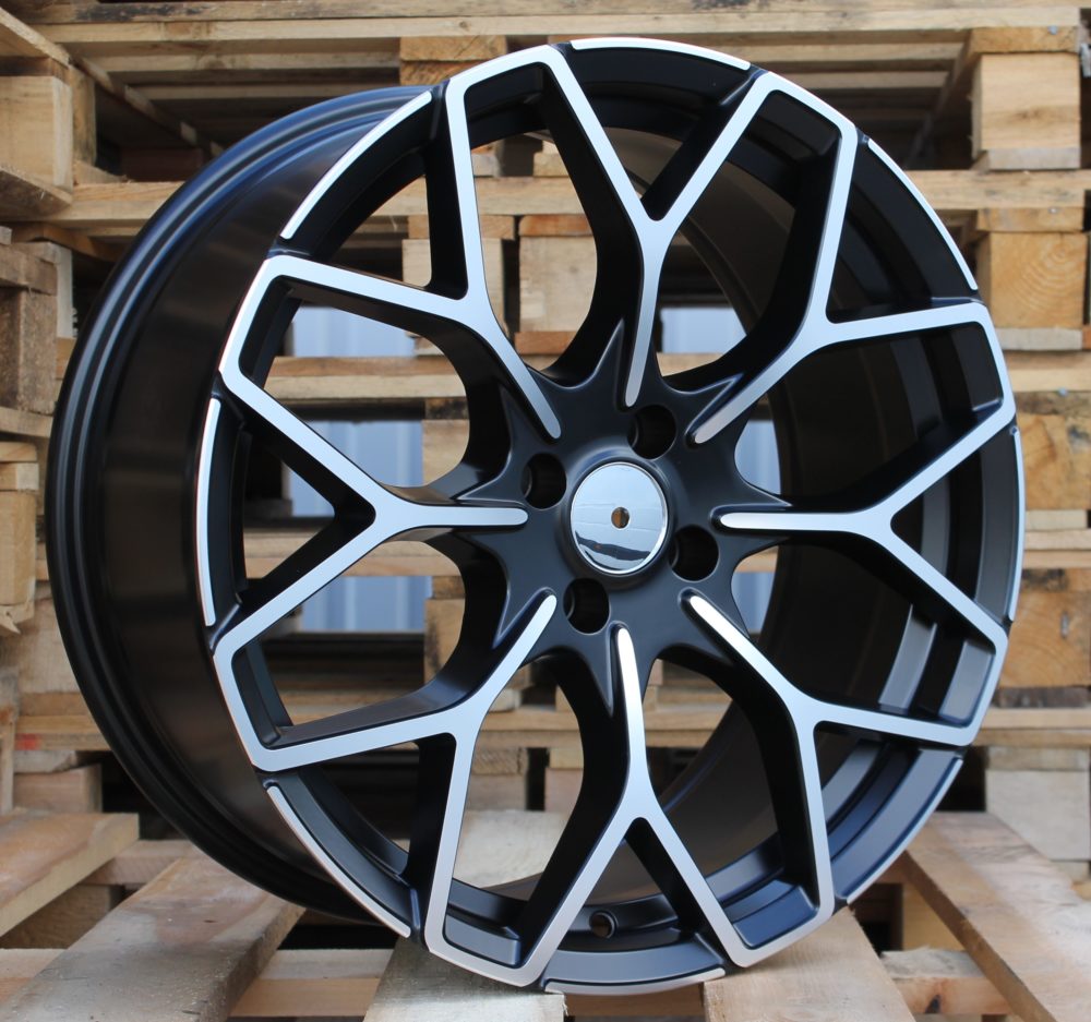R16x5.5 4X100 ET 30 60.1 B1449 Black Polished Half Matt (MBHM) For SMART (P+Z2) (HAXER Front+Rear)