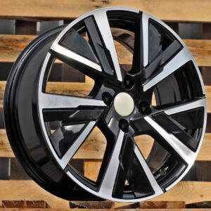 R17x7 5X108 ET 44 65.1 B5906 Black Polished (MB) For PEUG (P) (Carved Spokes)
