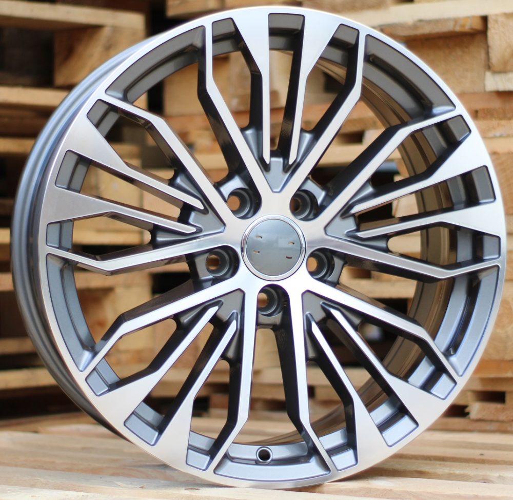 R19x8.5 5X112 ET 43 66.5 B1096 (FE164) Grey Polished+Powder Coating (MGPC) For AUD